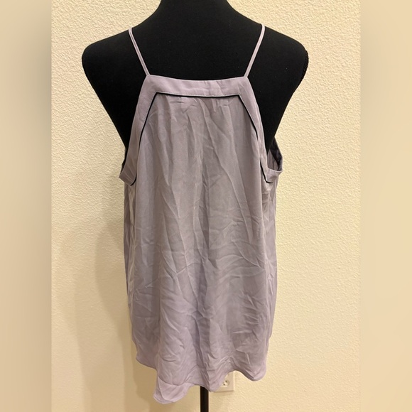 LOFT Lavender Trim V-Neck Cami Tank - Size LP - Picture 5 of 5